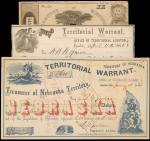 Lot of (3) Omaha & Madison, Nebraska & Wisconsin Territory. 1842-61. $4.60, $10 & $20. Very Fine.