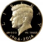 2014-W 50th Anniversary Kennedy Half Dollar. Gold. ANA Inaugural Releases. John F. Kennedy Label. Pr