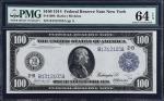 Fr. 1088. 1914 $100 Federal Reserve Note. New York. PMG Choice Uncirculated 64 EPQ.