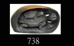 子母龟原石雕"Mother & Son" Rock Tortoise, 10x10x17cm