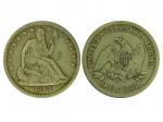1864S美國五角銀幣，戳記幣