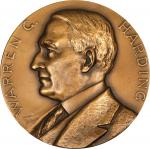 1921 Warren G. Harding Unofficial Inaugural Medal. Bronze. Mint State.