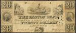 Easton, Pennsylvania. Easton Bank. Jan. 11, 1853. $20 Very Good.