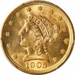 1905 Liberty Head Quarter Eagle. MS-64 (PCGS). CAC.