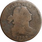 1798 Draped Bust Cent. S-163. Rarity-4. Style I Hair. Good-4, Scratch.
