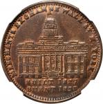 New York--New York. "1833" (1837) Merchants Exchange. HT-293, Low-97. Rarity-1. Copper. 28 mm. MS-62