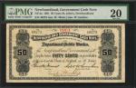 CANADA-NEWFOUNDLAND. Government Cash Note. 50 Cents, 1901. NF-3a. PMG Very Fine 20.