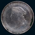1867年香港壹圆银币一枚，美品