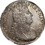 FRANCE. Ecu, 1708-9. Rennes Mint. Louis XIV (1643-1715). NGC MS-63.