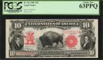 Fr. 122. 1901 $10 Legal Tender Note. PCGS Currency Choice New 63 PPQ.