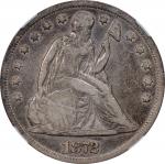 1872 Liberty Seated Silver Dollar. VF-20 (NGC).