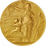 FRANCE. Societe des Artistes Gold Award Medal, 1910. Paris Mint. UNCIRCULATED Details. Scratches.