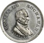 1856 James Buchanan. DeWitt-JB 1856-7. White metal. 34.2 mm. About Uncirculated.