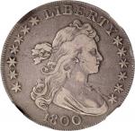 1800 Draped Bust Silver Dollar. VF-20 (NGC).