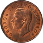 NEW ZEALAND. 1/2 Penny, 1941. PCGS MS-65 RB Secure Holder.
