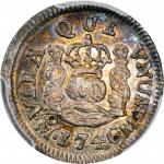 MEXICO. 1/2 Real, 1746-Mo M. Mexico City Mint. Philip V. PCGS MS-64 Gold Shield.