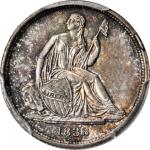 1838-O Liberty Seated Dime. No Stars. Fortin-101a. Rarity-5. Repunched Mintmark. MS-64 (PCGS).