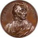 GREAT BRITAIN. John Locke Bronze Medal, 1704. NGC MS-64.
