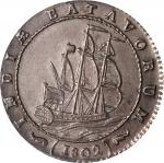 NETHERLANDS EAST INDIES. Batavian Republic. Gulden, 1802. Enkhuizen Mint. ANACS AU-55 Details--Clean