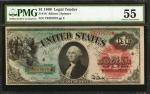 Fr. 18. 1869 $1 Legal Tender Note. PMG About Uncirculated 55.