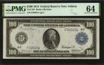 Fr. 1104. 1914 $100 Federal Reserve Note. Atlanta. PMG Choice Uncirculated 64.