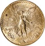 MEXICO. 50 Pesos, 1921. Mexico City Mint. PCGS MS-62.
