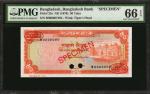 BANGLADESH. Bangladesh Bank. 50 Taka, ND (1979). P-23s. Specimen. PMG Gem Uncirculated 66 EPQ.