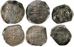 SOUTH AMERICAN COINS, Mexico, Philip III: Silver Cob 8-Reales (3), ND, 28.0g, 27.4g, 27.2g (KM 44.3)