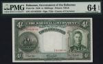 The Bahamas Government, 4 shillings, ND (1936), serial number A/9 843618, (Pick 9e, TBB B108e), in P