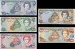 Cayman Islands Monetary Authority, complete set of 1998 issue. $1, $5, $10, $25, $100, serial number