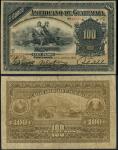El Banco Americano de Guatemala, 100 Pesos, 23 April 1925, serial number D 332314, black on pale gre