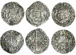 Henry VII (1485-1509), Halfgroats (3), Canterbury, King and Archbishop Morton jointly, all type IIIB