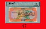 1999年大西洋银行一千圆，AT55555号Banco Nacional Ultramarino, 1000 Patacas, 1999, s/n AT55555. PMG 64 Choice UNC