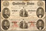 T-25 & T-26. Confederate Currency. Lot of (2) 1861 $10 Notes. Very Fine.