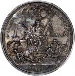 NETHERLANDS. Printing Press Tercentennial Silver Medal, 1740. PCGS SPECIMEN-62 Gold Shield.
