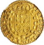 SPAIN. 8 Escudos, 1712-S M. Seville Mint. Philip V. NGC EF-45.