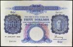 MALAISIE - ÉTABLISSEMENTS DES DÉTROITS - BRITISH MALAYSIA50 dollars type “George VI” 1er janvier 194