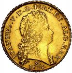 Brazil (Minas mint), gold 12800 reis, Joao V, 1728/7-M, NGC MS 61, finest known in NGC census.