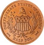1962 Confederate Half Dollar. Bashlow Restrike. Bronze. MS-64 RB (NGC).
