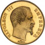 FRANCE - FRANCESecond Empire / Napoléon III (1852-1870). 50 francs tête nue, aspect Flan bruni (PROO