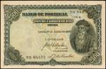 1909年葡萄牙银行2500雷斯。 PORTUGAL. Banco de Portugal. 2500 Reis, 1909. P-107. Very Fine.