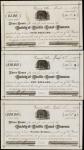 Lot of (3) Virginia, Nevada. Society of Pacific Coast Pioneers. March, 1877 $5, $10 & $20. Extremely