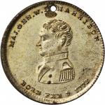 1840 William Henry Harrison. DeWitt-WHH 1840-25. Silvered Brass. 28.5 mm. About Uncirculated.