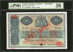 SCOTLAND. British Linen Bank. 100 Pounds, 1962. P-165s. Specimen. PMG Choice About Uncirculated 58.