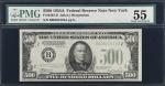 Fr. 2202-B. 1934A $500 Federal Reserve Note. New York. PMG About Uncirculated 55.