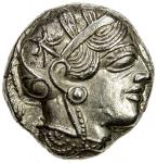 ATHENS: AR tetradrachm (17.26g), ca. 440-404 BC, S-2526, helmeted bust of Athena right // owl standi