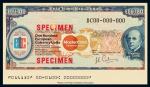 1985年6月发行100欧元旅行支票样票一枚
