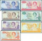 Reserve Bank of New Zealand, set of 7 values from $1 to $100, all signed by Hardie, 1981 to 1985, di
