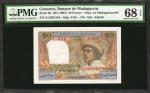 COMOROS. Banque De Madagascar. 50 Francs, ND (1963). P-2b. PMG Superb Gem Uncirculated 68 EPQ.