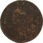 1787 New Jersey Copper. Maris 36-J, W-5135. Rarity-6. Outlined Shield. Fine Details--Corrosion Remov
